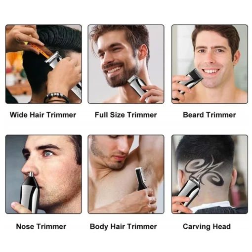 All In One Beard Hair Trimmer For Men Grooming Kit Eyebrow Body Trimmer Shaver Electric Hair 3