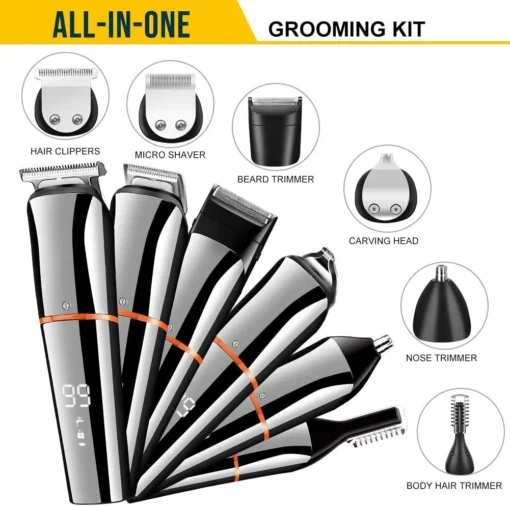 All In One Beard Hair Trimmer For Men Grooming Kit Eyebrow Body Trimmer Shaver Electric Hair 5