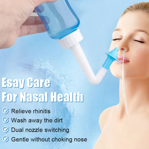 Nose Wash System Sinus Allergies Relief Nasal Pressure Rinse Neti Pot Nose Trimmer Adults Children Nasal 3