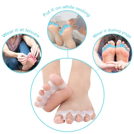 Silicone Finger Toe Protector Toe Separators Stretchers Straightener Bunion Protector Pain Relief Foot Care 5 Colors 2