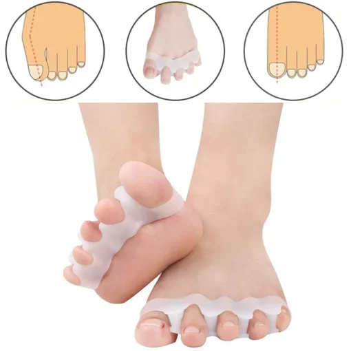 Silicone Finger Toe Protector Toe Separators Stretchers Straightener Bunion Protector Pain Relief Foot Care 5 Colors 3