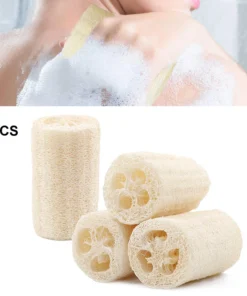 4Pcs pack Organic Loofahs Loofah Spa Exfoliating Scrubber natural Luffa Body Wash Sponge Remove Dead Skin 1